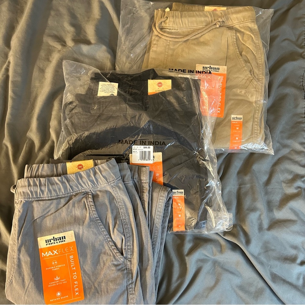Lot of 3 Urban Pipeline Chino Stretch Pants